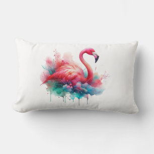 Rosa Flamingo Vogel Sublimation Lendenkissen