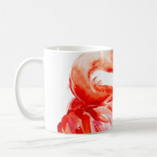 Rosa Flamingo-Vogelprofilporträt, erstaunliche Sch Kaffeetasse