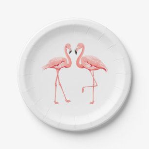 Rosa Flamingo Wedding Brautparty Liebe Luau Pappteller