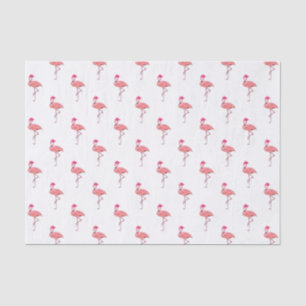 Rosa Flamingo Weihnachtsmann Muster Seidenpapier
