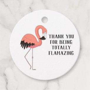Rosa Flamingo Weißer völlig Flamazing Geburtstag Geschenkanhänger