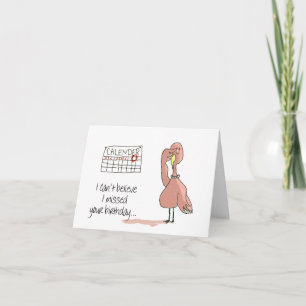 Rosa Flamingo-wunderliche lustige Vogel-Malerei Karte