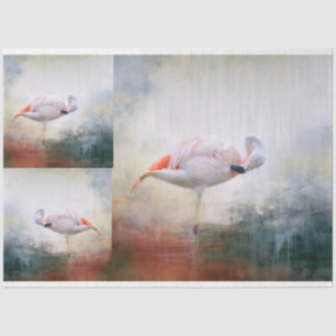 Rosa Flamingo X3 Decoupage Seidenpapier