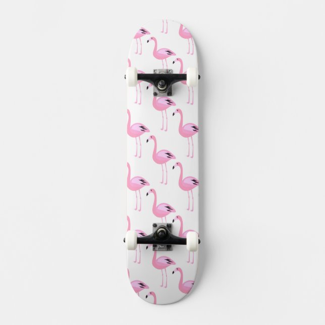 Rosa Flamingos 2 Skateboard (Vorderseite)