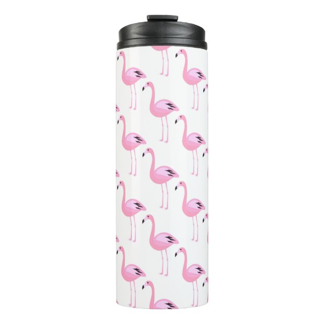 Rosa Flamingos 2 Thermosbecher (Vorderseite)