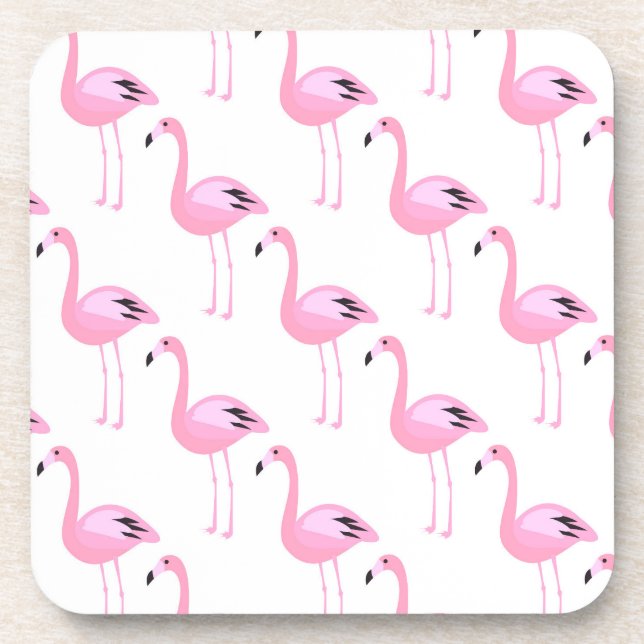 Rosa Flamingos 2 Untersetzer (Vorderseite)