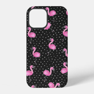 rosa Flamingos auf Punkten iPhone 12 Hülle