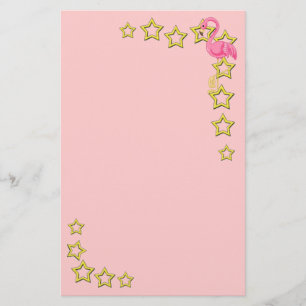Rosa Flamingos Briefpapier