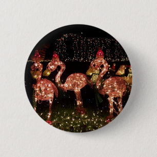 Rosa Flamingos Button