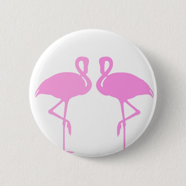 Rosa Flamingos Button (Vorderseite)