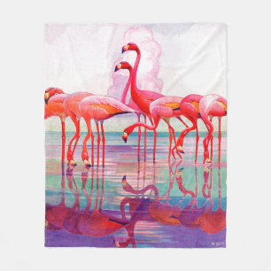 Rosa Flamingos durch Francis-Lee Jacques Fleecedecke