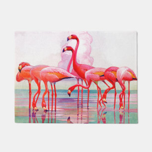 Rosa Flamingos durch Francis-Lee Jacques Fußmatte