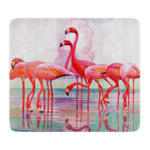 Rosa Flamingos durch Francis-Lee Jacques Schneidebrett