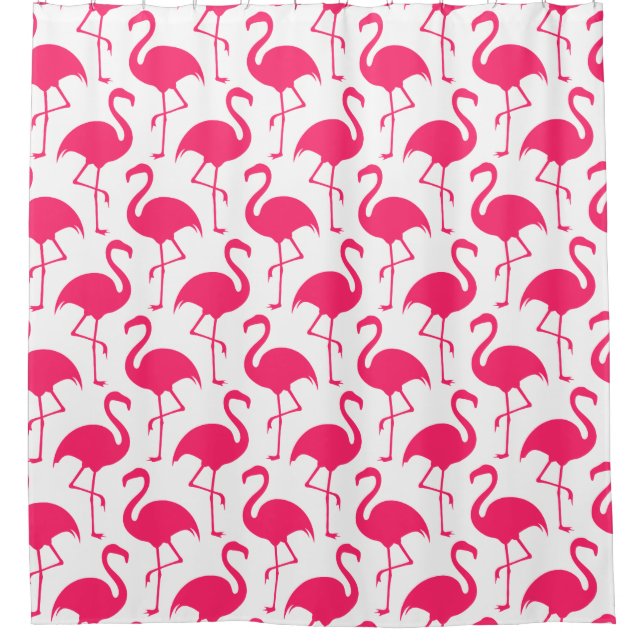 Rosa Flamingos Duschvorhang (Vorderseite)