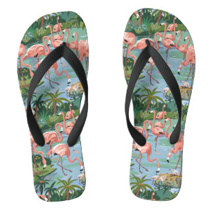 Rosa Flamingos Farbe nach Anzahl Flip Flops