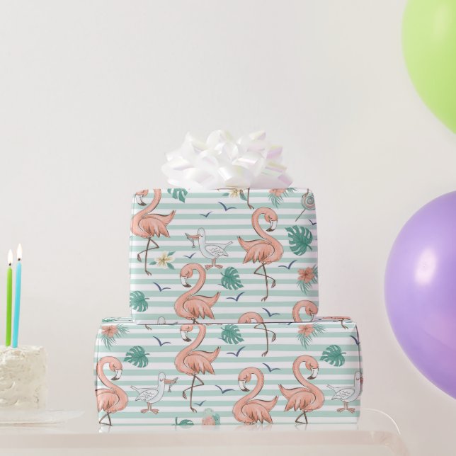 Rosa Flamingos Geschenkpapier (Partygeschenke)