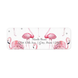 Rosa Flamingos Graue Polka Punkte Chic Einladung