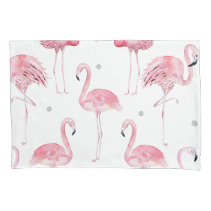 Rosa Flamingos Graue Punkte Chic Minimal Benutzerd Kissenbezug