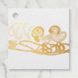 Rosa Flamingos Hochzeit Sommerspass Geschenkanhänger