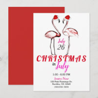 Rosa Flamingos in den Weihnachtsmannmützen Weihnac