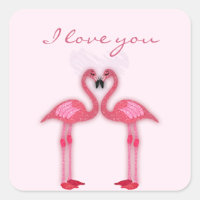 Rosa Flamingos in der Liebe