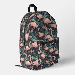 Rosa Flamingos in Fernen Bedruckter Rucksack
