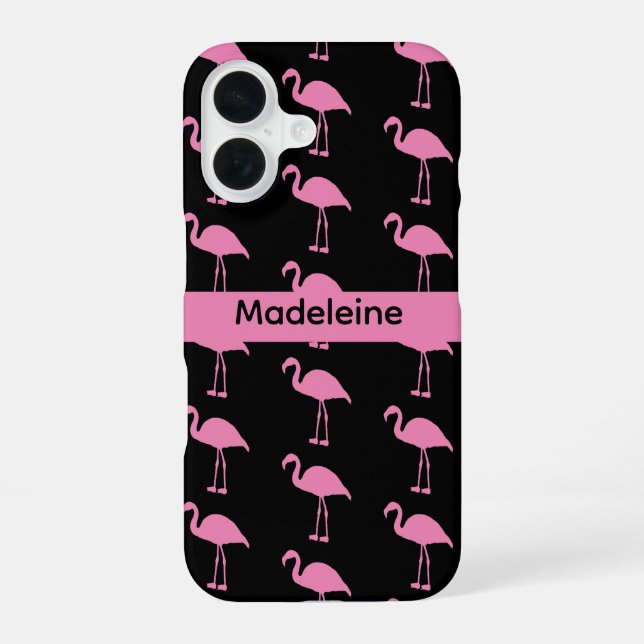 Rosa Flamingos iPhone 16 Hülle (Rückseite)