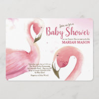 Rosa Flamingos Kinderdusche Einladung