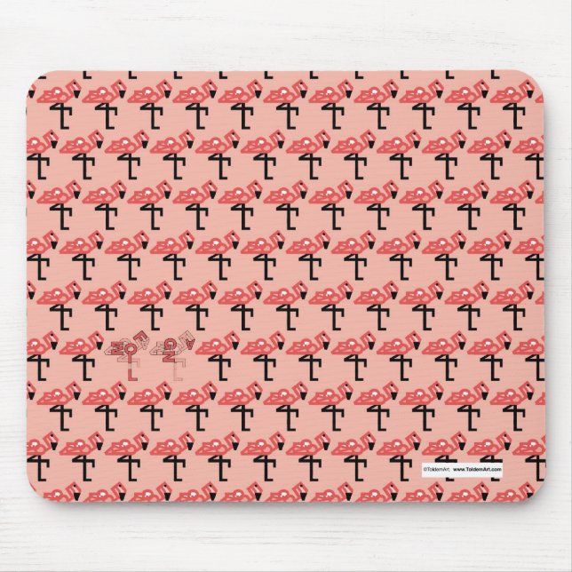Rosa Flamingos Mousepad (Vorne)