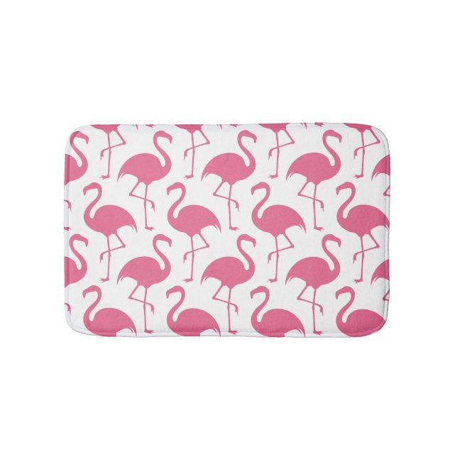 Rosa Flamingos Muster Badematte (Vorderseite)
