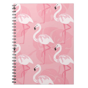 Rosa Flamingos: nahtlose Vintage Illustration. Notizblock