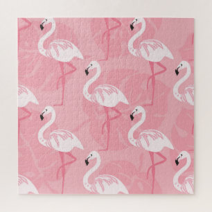 Rosa Flamingos: nahtlose Vintage Illustration. Puzzle