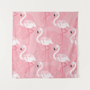 Rosa Flamingos: nahtlose Vintage Illustration. Wandteppich