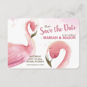 Rosa Flamingos Rettet das Datum Ankündigung