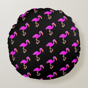 Rosa Flamingos Rundkissen - Farbe wählen Rundes Kissen