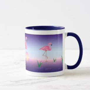 Rosa Flamingos Tasse