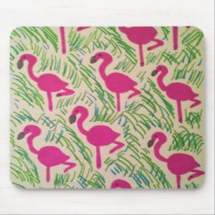 Rosa Flamingos tropisches Muster Mousepad