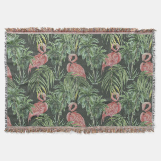 Rosa Flamingos, tropisches Vintages Muster. Decke
