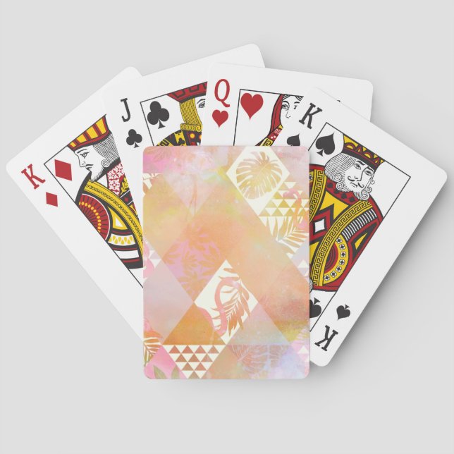 Rosa Flamingos und Ananas 3 Spielkarten (Rückseite)