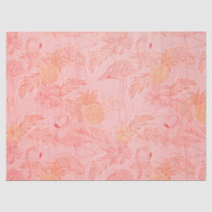 Rosa Flamingos und Ananas Seidenpapier