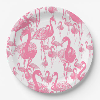 Rosa Flamingos Vintage 1950er Retro-Picknick-Party Pappteller