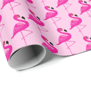 Rosa Flamingos-Vogelmuster-Grafik Geschenkpapier