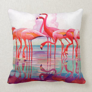 Rosa Flamingos von Francis Lee Jaques Kissen
