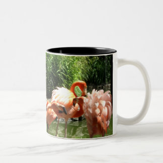 rosa Flamingos Zweifarbige Tasse