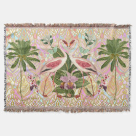 Rosa FlamingoVintager Entwurf gesponnene Decke