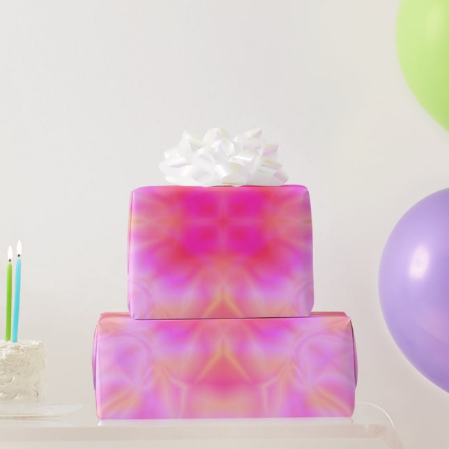 Rosa Flare Geschenkpapier (Partygeschenke)