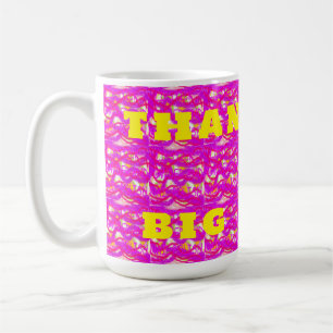 Rosa flauschig kunst bedanken Sie sich für große B Kaffeetasse