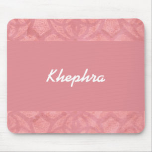 Rosa Fledermaus-Batik-Name Mousepad