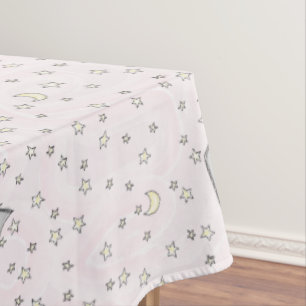 Rosa Fledermäuse Niedliches KinderHalloween Tischdecke