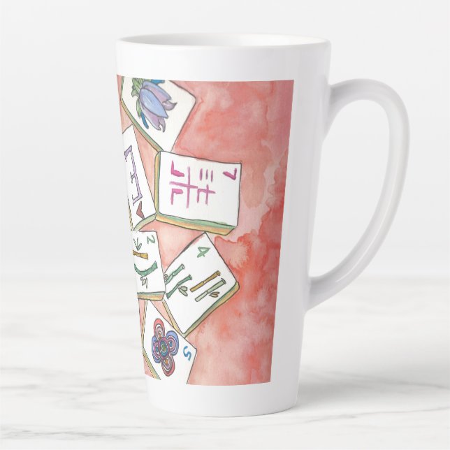 rosa Fliesenschale Milchtasse (Rechts)